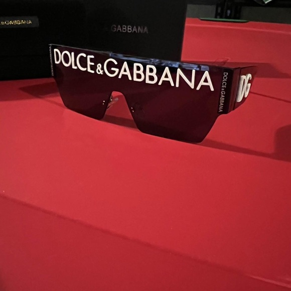 Dolce & Gabbana Black and Red Sunglasses - Picture 1 of 3